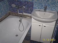 Фото установленной раковины в ванной №2