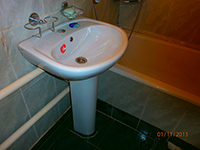Фото установленной раковины в ванной №5